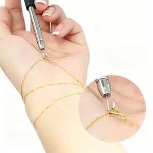 2026 New Bracelet Helper Tool—Metal Clasp Hook (1-Pack): Designed to help you effortlessly put on and take off various bracelets and necklaces. An odorless jewelry accessory and crafting aid.