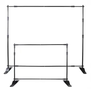 【FathersDayGift】 10pcs 8' X 8' - 10' X 8' Backdrop Banner Stand Step and Repeat Adjustable Telescopic Height and Width