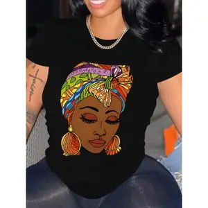 Printed Crewneck Tee - Buttery Soft & Breathable Everyday Top, Relaxed Fit Y2K Inspired Women's T-Shirt | TikTok Viral Summer Casual Outfit, Machine Wash Easy Care