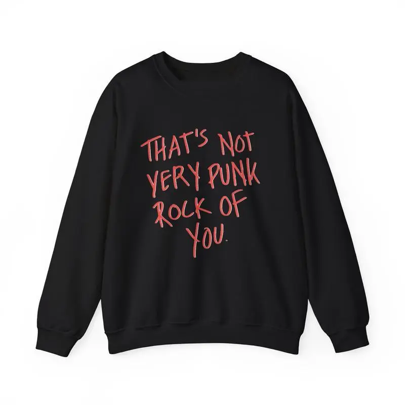Punk Rock Unisex Sweatshirt, Trendy Crewneck, Music Lover Gift, Graphic Jumper, Grunge Pullover, Alternative Clothing tees