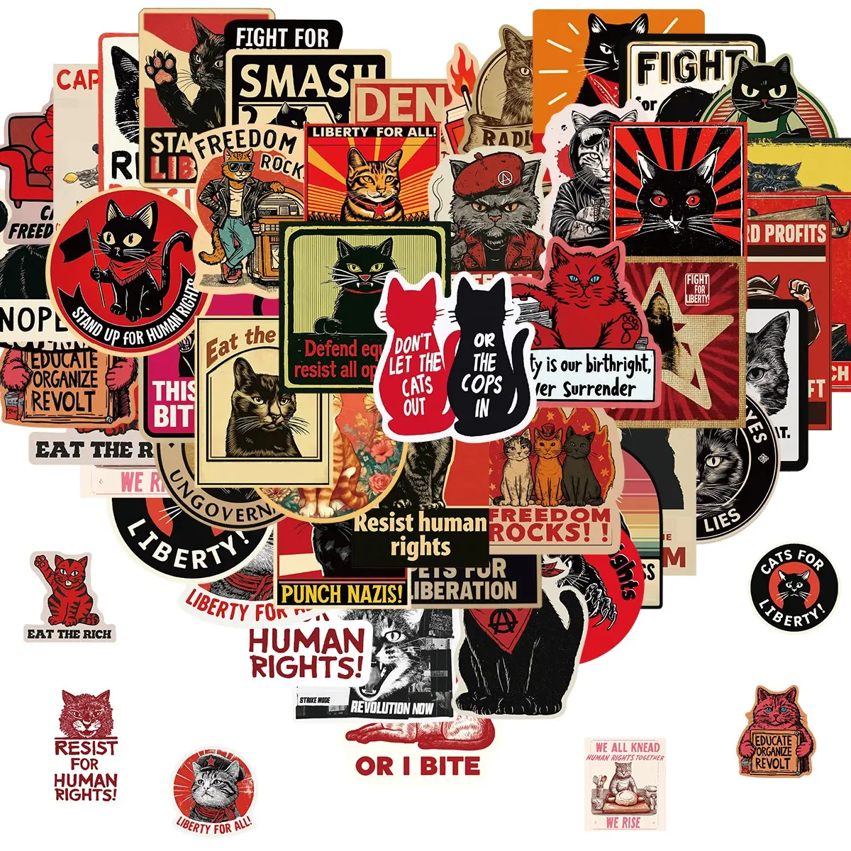 50 Pcs Social Justice Stickers for Water Bottles and Laptops, Equality Decals for Parties, Decorations for Women and Men