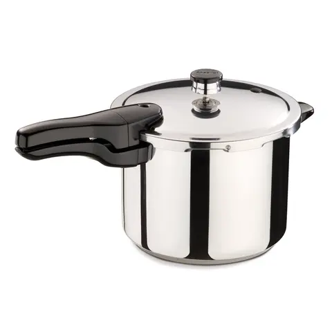 Presto 01362 6 Quart Stainless Steel Pressure Cooker, Tri Clad Base, Silver