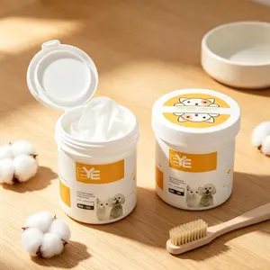 Pet Eye & Face Cleaning Wipes 200pcs Gentle Safe Remove Tear Stains Bacteria Odor Aloe Witch Hazel Coconut Oil Formula for Dogs Cats buy1 get 1 free