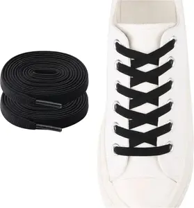 Elastic No Tie Shoe Laces for Sneakers, Stretch Tieless Shoelaces for  and Adults, Flat Athletic Shoes Strings