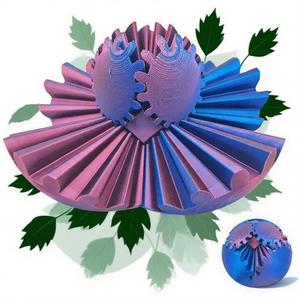 3D Gear Rotating Ball 3.1 inch, Gear Ball 3D Printed Cube Fidget Toy, Gear Sphere Fidget Toys, Sensory Toys for Stress and Anxiety Relief, Desk Toy Fidget Spinners, Perfect Birthday, Christmas, Halloween, and Easter Gift