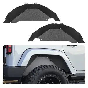 fathersdaygift VEVOR Inner Fender Liner, Rear Fender Liner Compatible with 2007-2018 Jeeps JK/JKU 2/4 Doors, Steel Mud Guards Bolt-on Style Fenders Flare, Wheel Well Cover Fenders Flare Liners, Scratch-Resistant