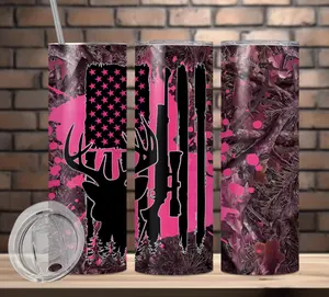 Hunting Pink Camo 20 oz Tumbler