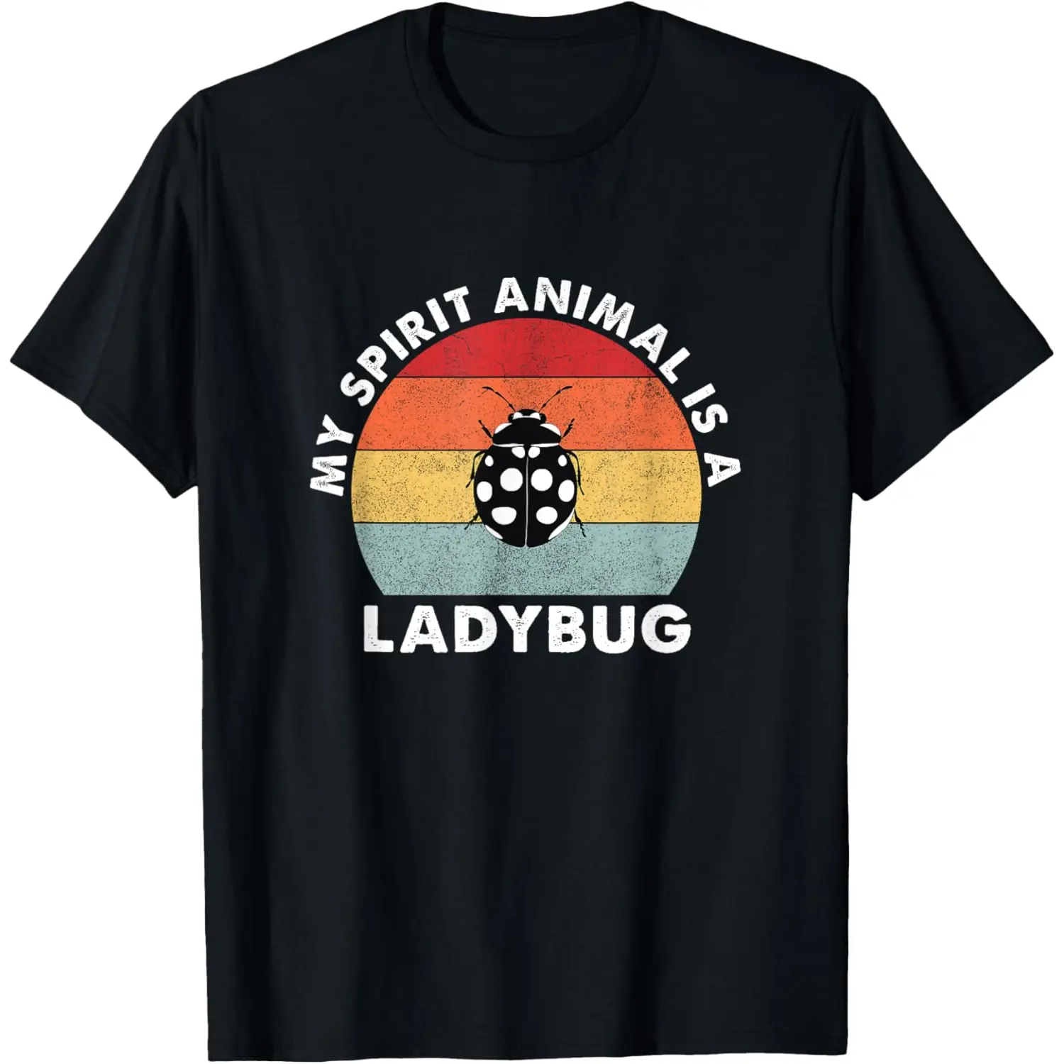 Creative Design  Animal Print Classic Ladybug Spirit Animal With Retro Vibes T-Shirt