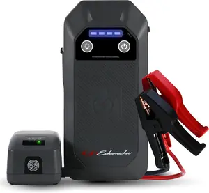 Schumacher Electric 12V Lithium Jump Starter & Power Pack - Portable 1000A Battery Jumper with 10W Wireless Charging, USBA/USBC Fast Charging & Multi-Mode LED Flashlight - 4-in-1