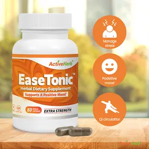 [Live]EaseTonic 400 mg 80 Veggie Capsules Natural Herbal Supplement