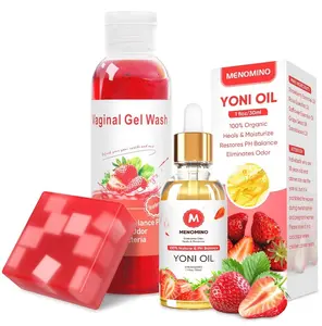 Feminine Wash & Yoni Soap Bar & Yoni Oil for Women pH Balance, Yoni Wash for Vaginal Moisturizing Remove Odor, 5.07 Fl.Oz Intimate Wash 1 Fl.Oz Organic Feminine Oil & 3.53oz Yoni Bar
