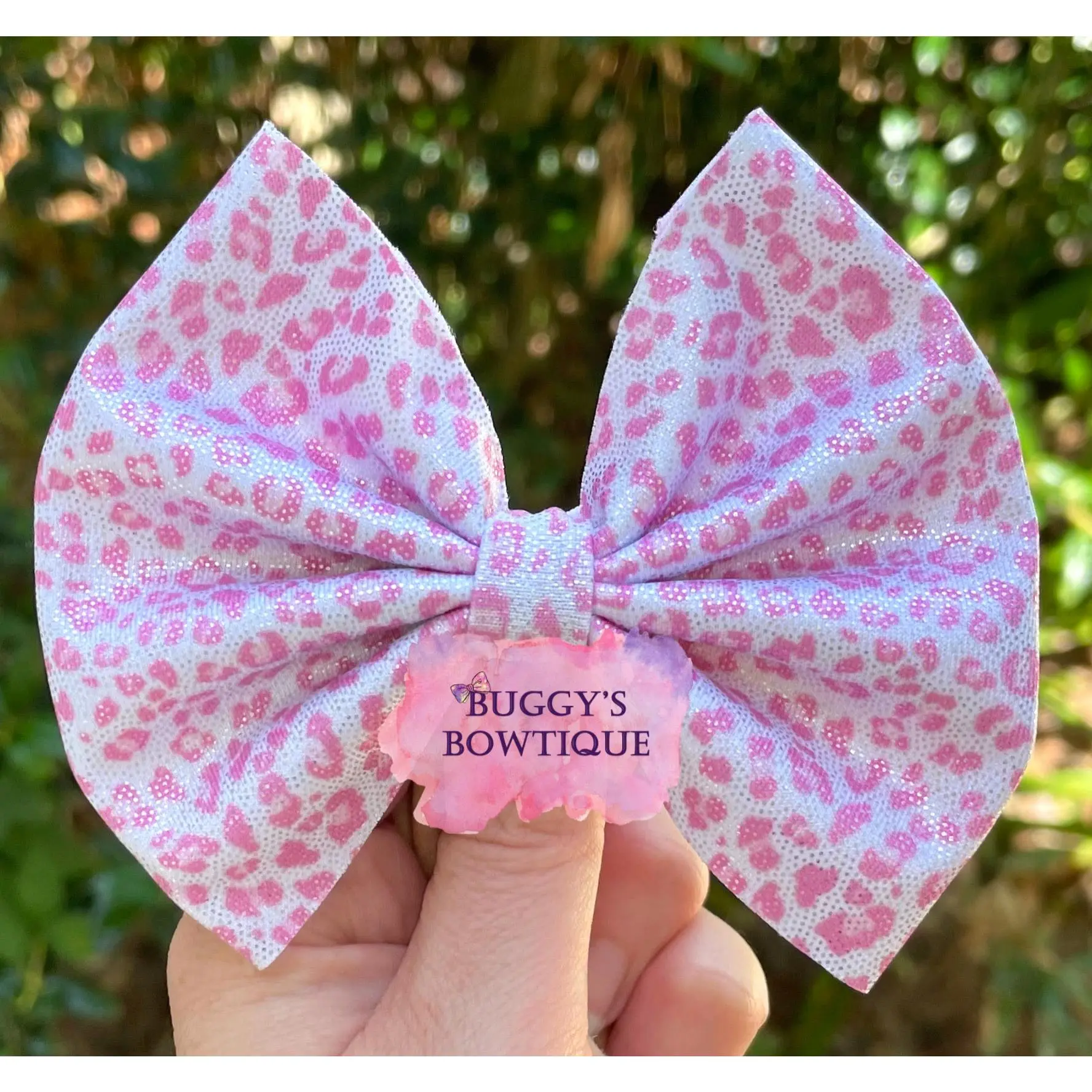 Animal Print Glitter bow/Scrunchie/headband/bow tie