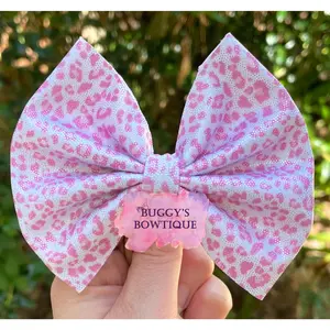 Animal Print Glitter bow/Scrunchie/headband/bow tie