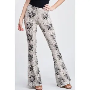 Boho Tall Skinny Snake Pants - Beige