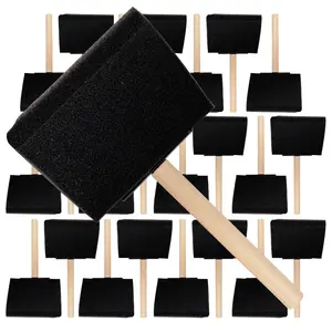 Vermeer Foam Paint Brushes - 24-Count - 4" Disposable Poly Foam Brushes for All Paints, Stains, Varnish & Glue - Home Improvement - Crafts & Hobbies