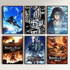 Attack On Titan AOT Trippy Anime Poster, Aesthetic Wall Art for Bedroom, Dorm & Room Decor. Eco-friendly, waterproof, UV-protected and fade-resistant with vivid high-definition illustrations poster Framed and Unframe poster