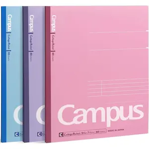 Composition Notebooks, 3 Pack Campus 9-3/4" x 7-1/2" Comp Book with College Ruled, 80 Sheets,  Blue Lavender School Lined Notebook Journal for Work Study Note Taking (WSG-NO-308CG1x3)
