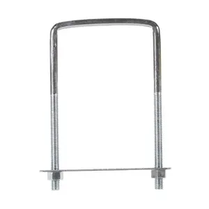 Hampton 02-3453-625 Square Bend U-Bolt Zince 0.375 x 3.7 x 6 in. - pack of 5