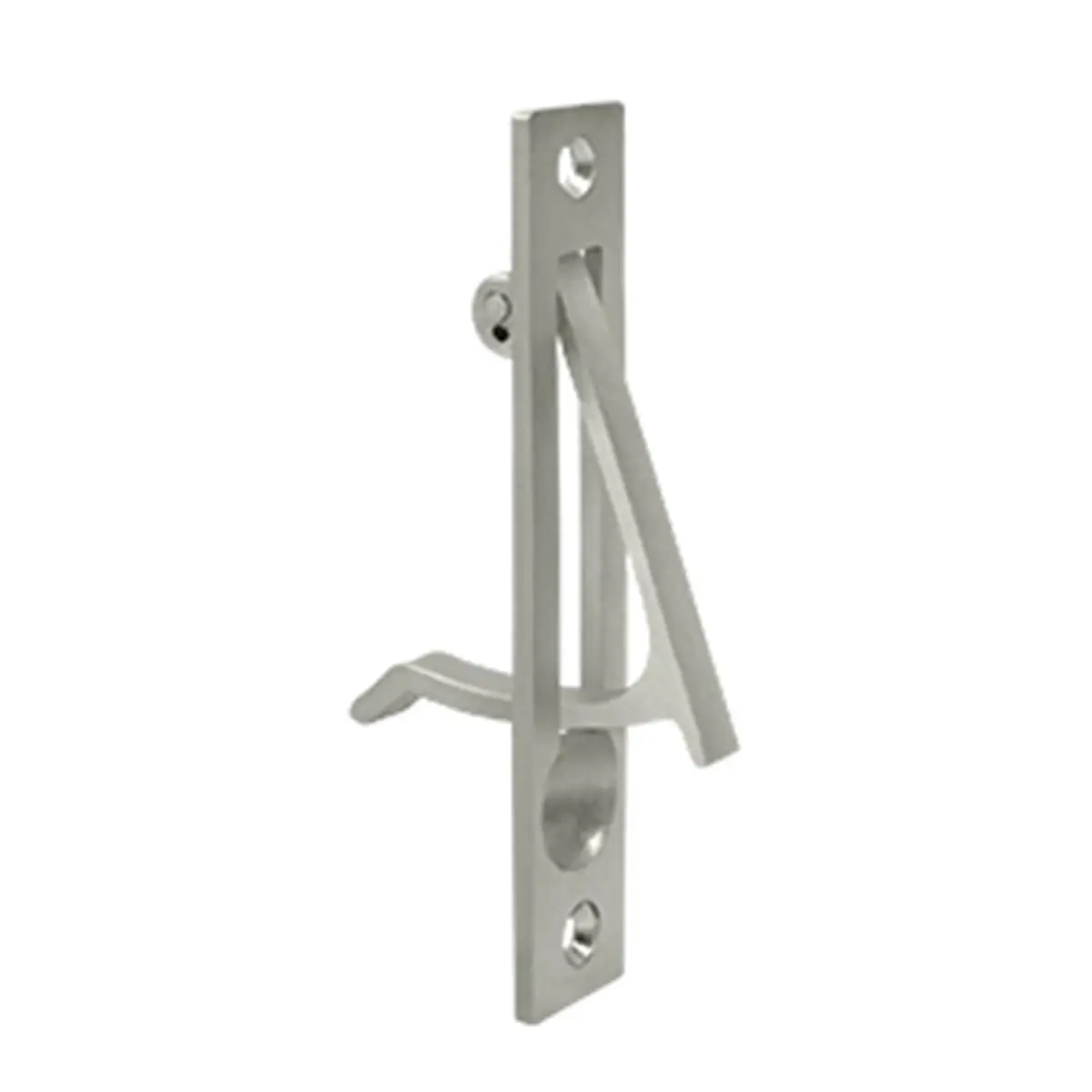 Deltana Solid 4 in. Edge Pull - Satin Nickel Door Hardware, Limited 1 Year Mechanical Warranty, Suitable for Pocket Doors