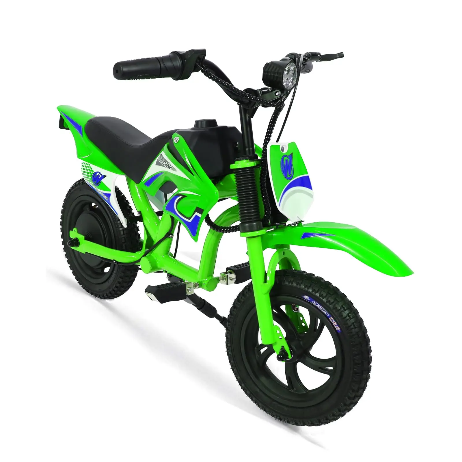 Unisex Phthalate-Free Kids' Mini Dirt Bikes - Ages 3-8 Durable Battery-Powered Toddler Ride-On, Green & Blue, Remote Control, Video Games Compatible, with Batteries Included for Outdoor Play