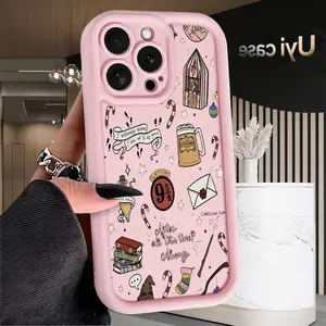 Wizardry Vintage Case for iPhone 16e 15 17 Air 16 14 13 12 11 Pro Max Plus X XS Shockproof Full Camera Protection Durable Slim Silicone Cover with Festive Snowman Design