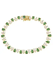 Emerald Pear Cut Tennis Bracelet