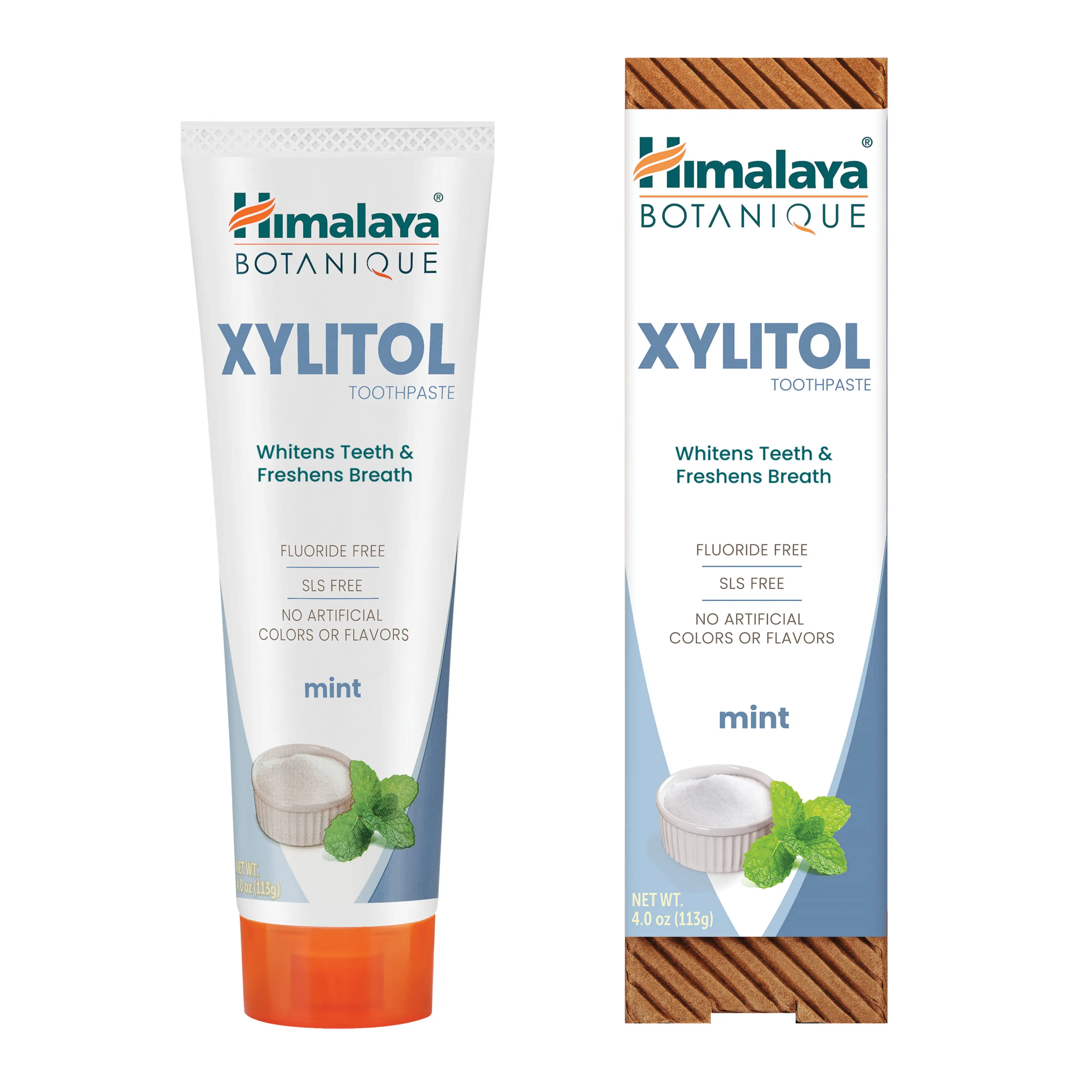 Himalaya Botanique Xylitol Toothpaste, Mint - Fluoride Free with Papaya and Pineapple Enzymes for Whitening and Fresh Breath, Vegan, 4 oz Himalaya Botanique Xylitol Toothpaste, Mint - Fluoride Free with Papaya and Pineapple Enzymes for Whitening and Fresh Breath, Vegan, 4 oz