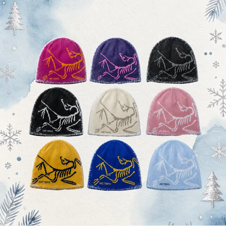 Arc'teryx Bird Logo Knit Beanie Winter Warm Stretch Skull Cap Unisex Multiple Colors #PremiumKnitwear #FashionBeanie