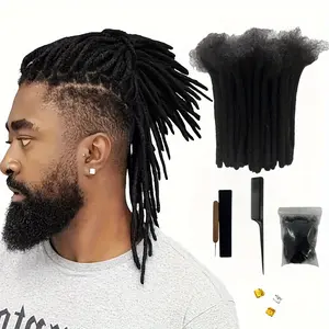 2025 New Arrivals [Human Hair Dreadlock Extensions] 30 Strands/Pack Unisex Adult Natural Dreadlock Extensions - Human Hair, Handmade, Easy to Install, 6-12 Inch Length for All Hair Types - No Smell, Full & Tight, Durable up to 1+ Year