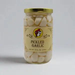 Howdy Bitez Kitchens Pickled Garlic 16 FL OZ Jar - Tangy Mellowed Flavor for Pasta Salads Charcuterie - All Natural Ingredients - Fresh Garlic Vinegar Salt Preserved - Food