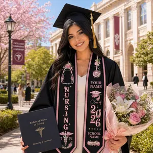 Customized Nursing Stole 2026, Personalized Nursing Graduation Sash, RN BSN Stole Nurse, Senior Graduation Gift, Class of 2026