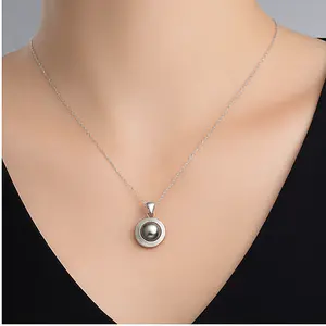 Pearlism  Black Tahitian Necklace Pendant Seawater Black Tahitian Pearl Round Shape Black Color  Chrismas Gift For Friends Tahitianpearl