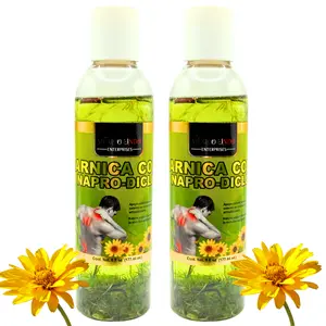 2-Pack Napro-Dicl & Arnica Herbal Body Care Oil Blend - 6 fl oz Each, Natural Topical Formula with Menthol, Soothing Relief for Adults' Muscles & Joints, External Use
