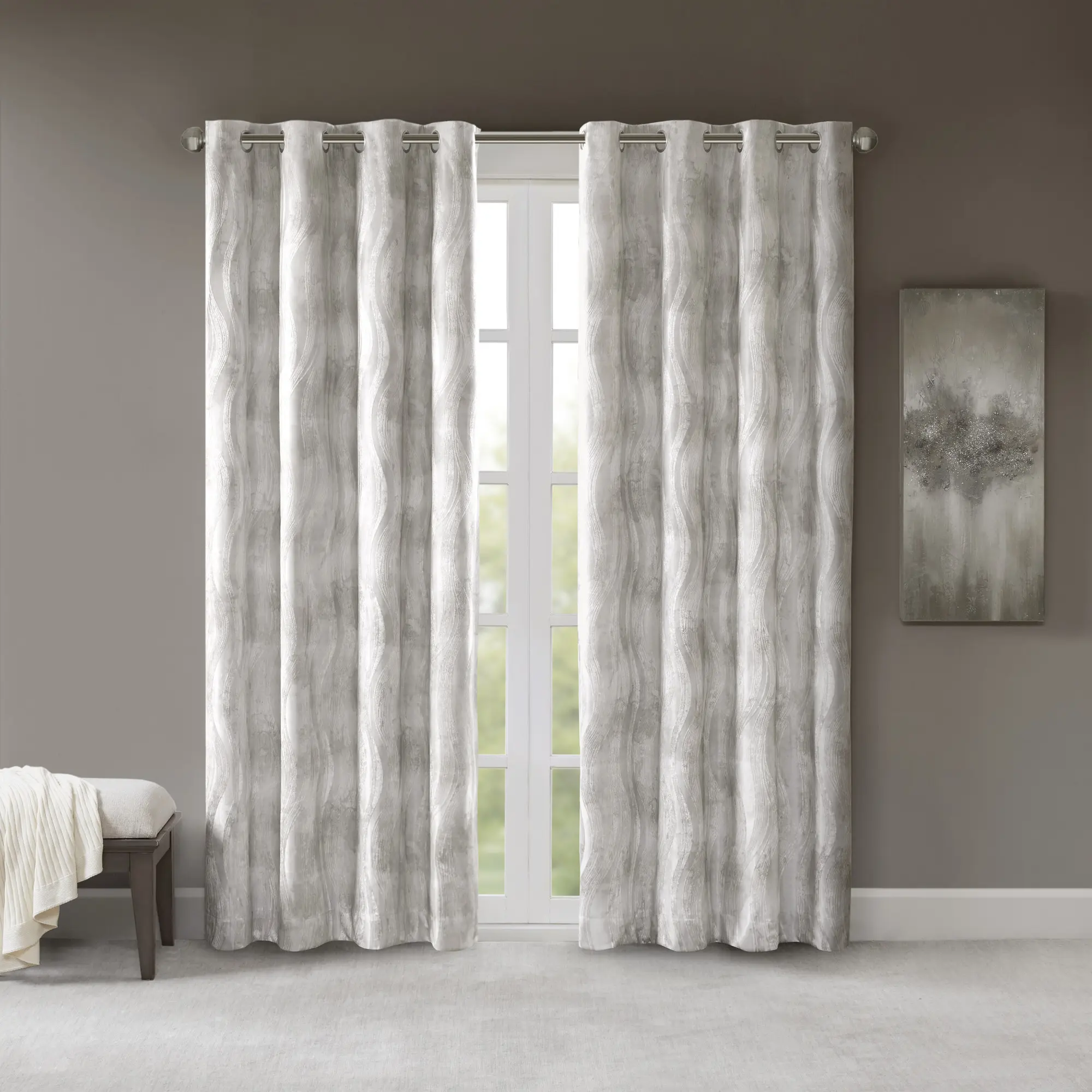 Embroidered Curtain Panel