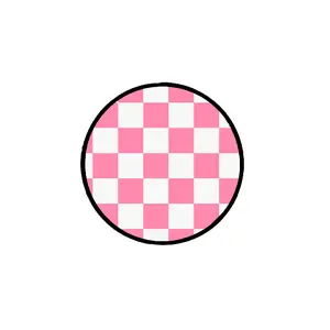 abbyrose Checkered Adhesive Phone Grip Black Pink/White