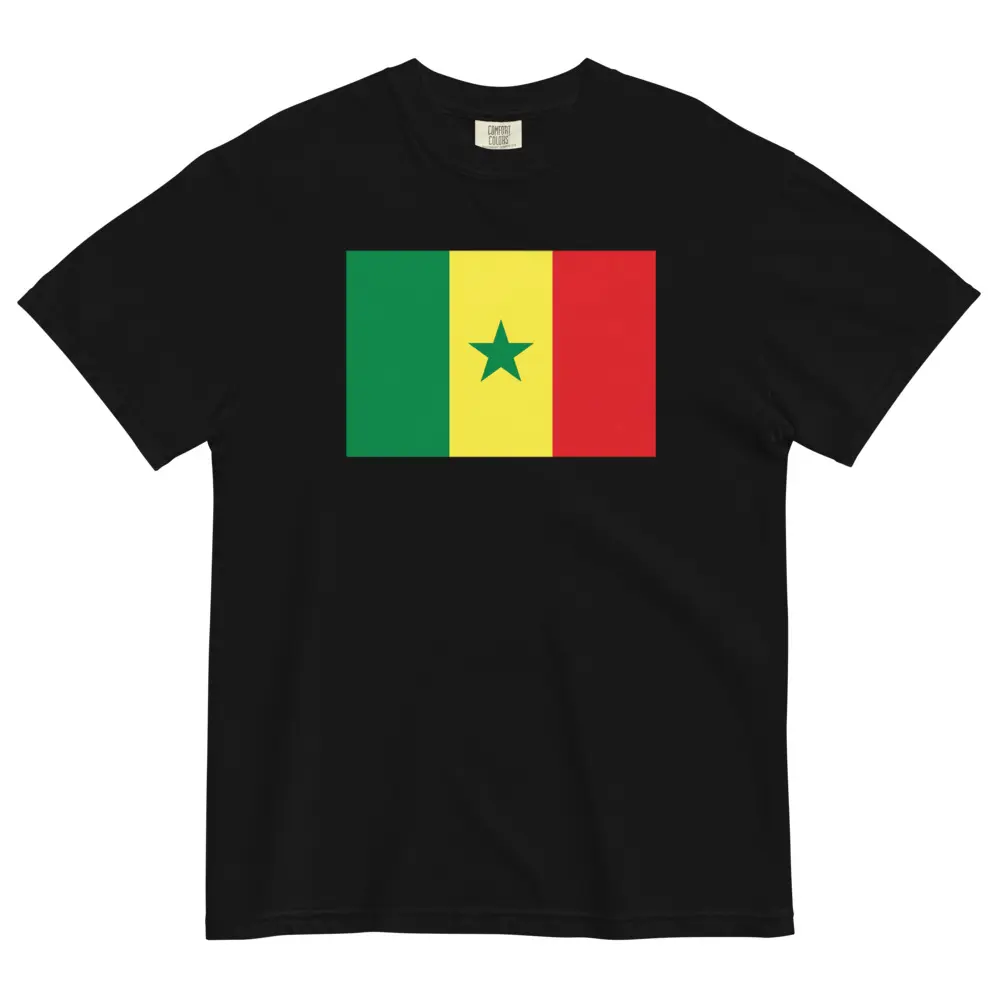 Senegal Flag T-Shirt | Unisex Premium Heavyweight Tee | National Emblem & Patriotic Apparel