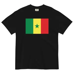 Senegal Flag T-Shirt | Unisex Premium Heavyweight Tee | National Emblem & Patriotic Apparel