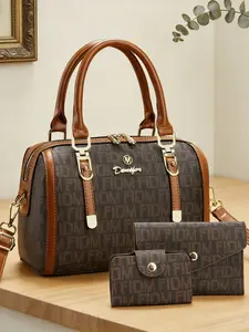 Women's Handbag Luxury Fashion Commuter Cylinder Pillow Print Large Capacity Shoulder Crossbody Colorblock Elegant Gift Colorblock PU Handbag