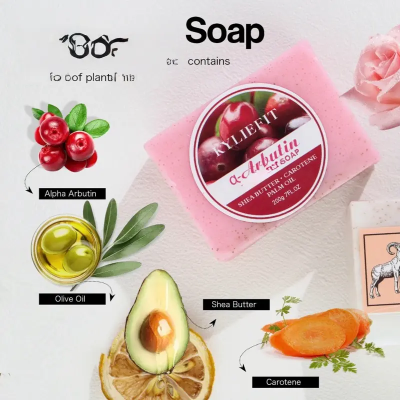 KYLIEFIT Brightening Cleansing Bar For Dark Spots Discoloration Gentle Acne Cleanser Skin Repair with Kojic Acid & Vitamin C