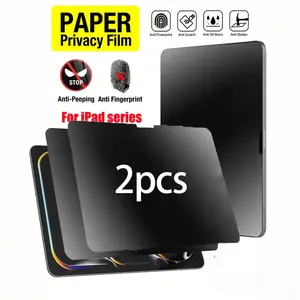 2pcs Privacy Screen Protector for iPad 10th & 11th for IPad 2025 A16 for IPad Pro 11-inch (2018/2020/2021/2022) & IPad Air 4/5/6 10.9-in  Tempered Glass 9HD Film  Privacy Guard