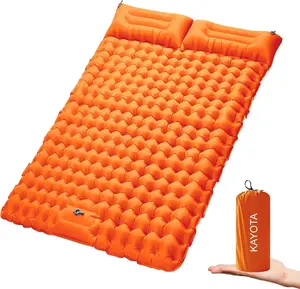 Kayota Double Sleeping Pad 2 Person Built In Pump And Pillow 4 Inch Thick