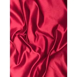 Wine Red Silky Stretch Satin