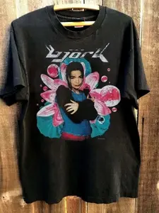 Bjork Band Graphic Charcoal Short Sleeve Unisex T-Shirt