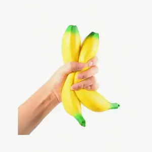 Realistic Banana Stress Relief Toy, Creative Flat Banana Fruit Pressure Release, Relaxation Ball, Gift Idea, Fun and Engaging