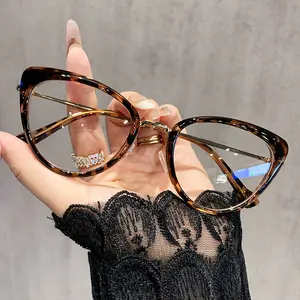Photochromic Cat-Eye Myopia Glasses, Cross-Border American Style Eyewear, European and American Metal Retro High-End Natural-Look Myopia Glasses