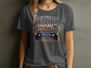 Elegant Senior Mom 2026 Shirt 👑💙