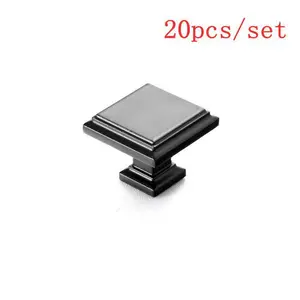 Zinc Alloy Matte Black Single Hole Drawer Cabinet Door Handle, Fashionable Round Hole Handle, Easy To Install, Durable Handle for Dresser and Cabinet