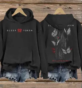 Sleep Token - Rock Band Inspired Butterfly Print Vintage Sweatshirt Hoodie, Gift For Fan  T-shirt, Hoodie and Sweatshirt