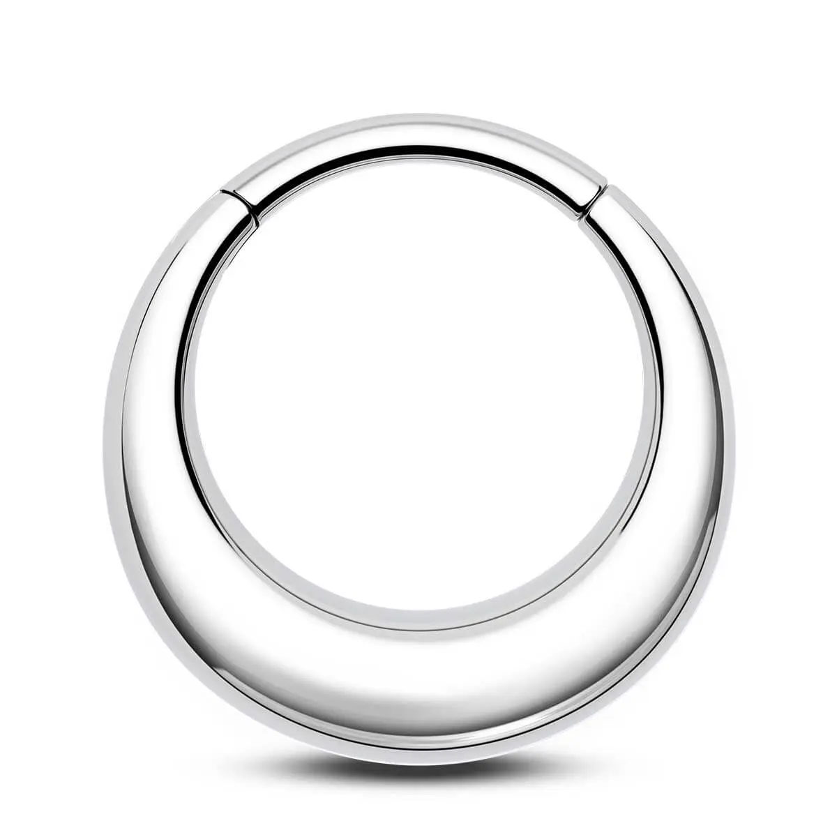 OUFER Chunky Septum Ring - 16G/14G Faux Stretched Hinged Nose Rings Hoops, 316L Stainless Steel Septum Piercing Body Jewelry