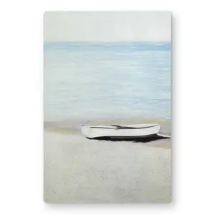 212 MAIN Aluminium Marine Coastal Metal Print Wall Artwork, 12x18 in, Lightweight Ocean Waves Sandy Photo, Coastal Lovers' Home Room Decoration